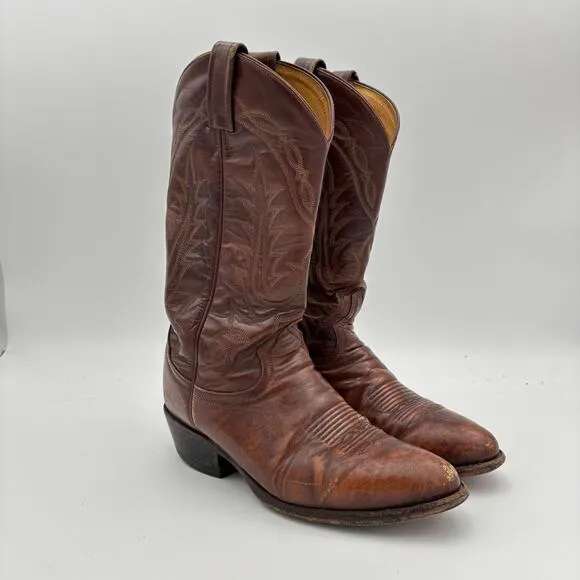 Vintage Tony Lama 2989 Vaquero Western Cowboy Boots Men's 8D Y2K Cowboy