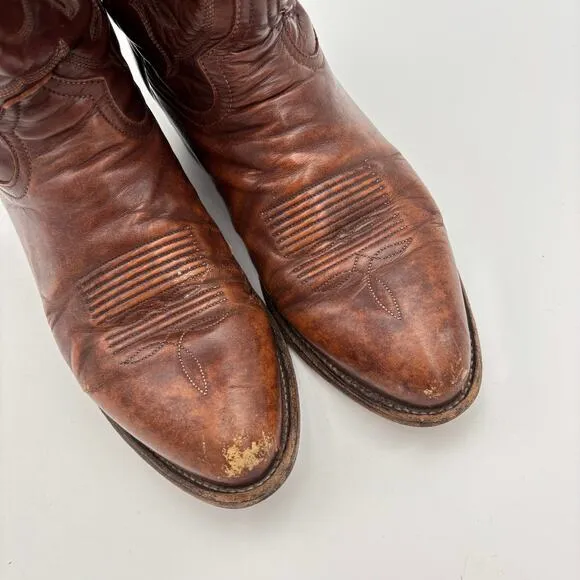 Vintage Tony Lama 2989 Vaquero Western Cowboy Boots Men's 8D Y2K Cowboy