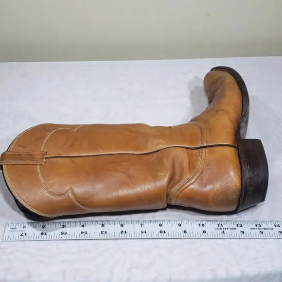 Vintage Tony Lama 5084 Cognac Men’s Brown Leather Cowboy Western Boots Size 6