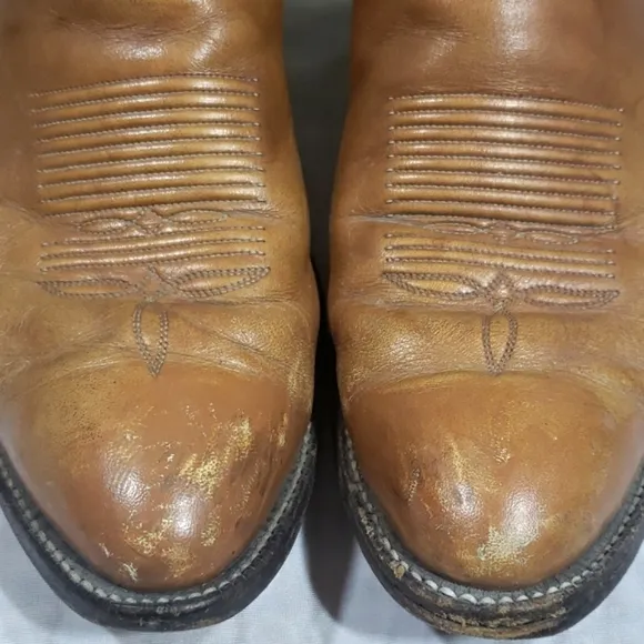 Vintage Tony Lama 5084 Cognac Men’s Brown Leather Cowboy Western Boots Size 6
