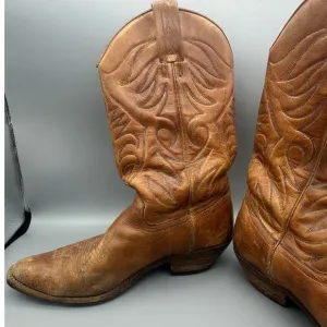 Vintage Tony Mora Mens Size 9 Cowboy Boots-