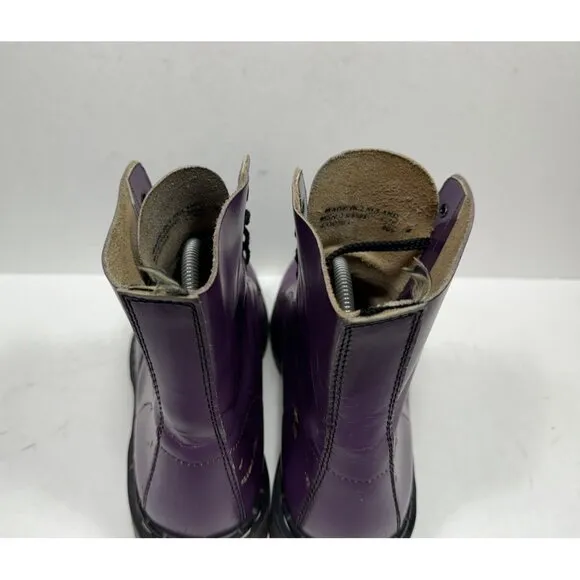 Vintage Tredair Purple Leather Boots Made in England Mens Size 10 US / 9 UK 1460