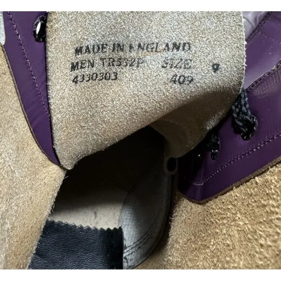 Vintage Tredair Purple Leather Boots Made in England Mens Size 10 US / 9 UK 1460