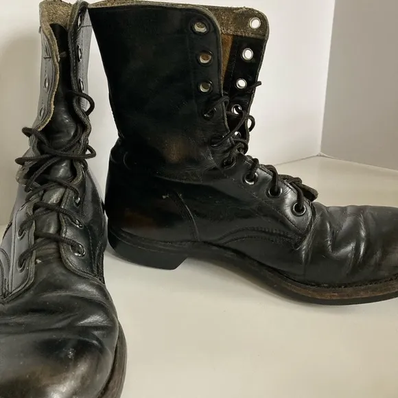 Vintage True Combat Boots Black Leather Men’s