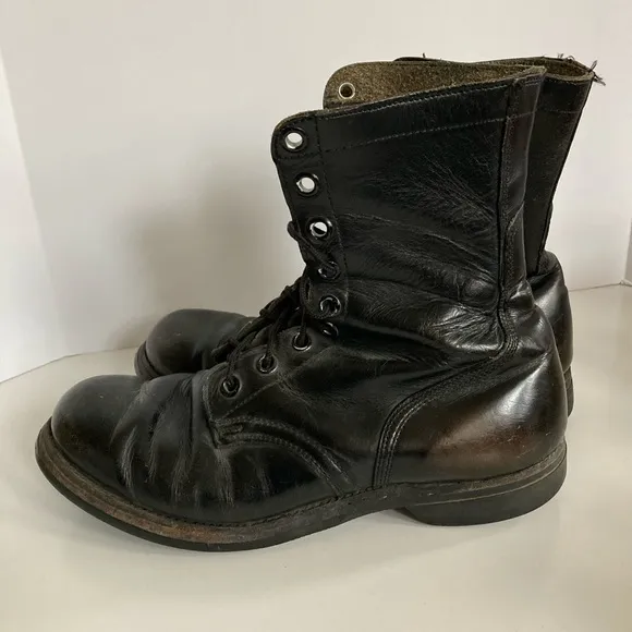 Vintage True Combat Boots Black Leather Men’s