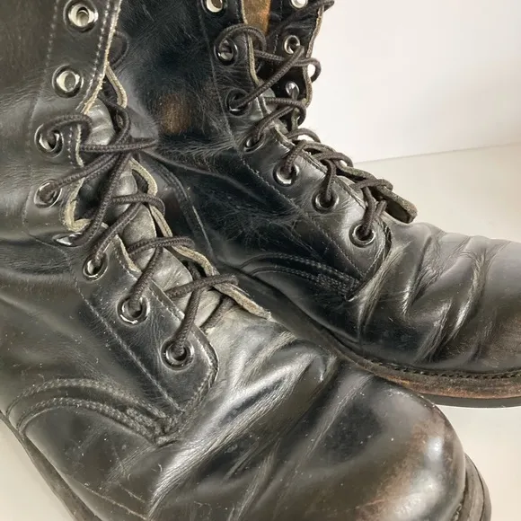 Vintage True Combat Boots Black Leather Men’s