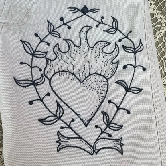Vintage Upcycled handmade artwork jeans
