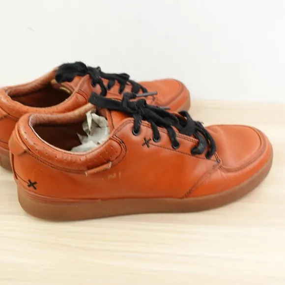 Vintage VANS Greco Escobar Shoes Mens 10 Cognac Leather Skater Street 90s RARE
