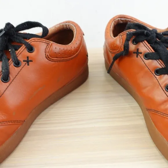 Vintage VANS Greco Escobar Shoes Mens 10 Cognac Leather Skater Street 90s RARE