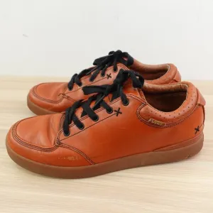 Vintage VANS Greco Escobar Shoes Mens 10 Cognac Leather Skater Street 90s RARE