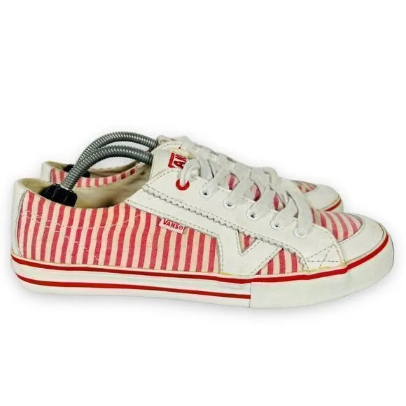 Vintage Vans Tory 2002 Collector Pinkish-Red / White Stripe VN-0XFQ3F9 Women's 8