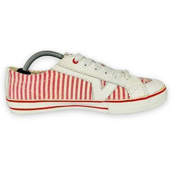 Vintage Vans Tory 2002 Collector Pinkish-Red / White Stripe VN-0XFQ3F9 Women's 8