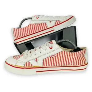Vintage Vans Tory 2002 Collector Pinkish-Red / White Stripe VN-0XFQ3F9 Women's 8