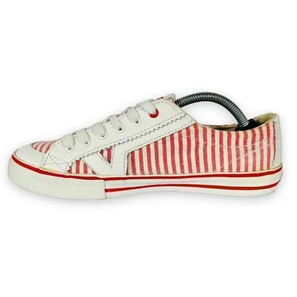 Vintage Vans Tory 2002 Collector Pinkish-Red / White Stripe VN-0XFQ3F9 Women's 8