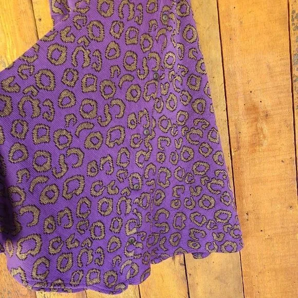 Vintage Vermillion 1960/1970's Purple Animal Print Sweater/Skirt Set