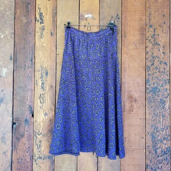 Vintage Vermillion 1960/1970's Purple Animal Print Sweater/Skirt Set