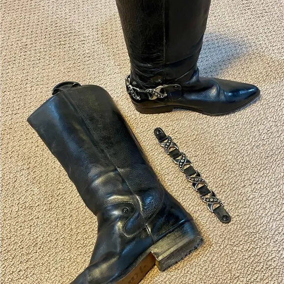 VINTAGE VeRO Cuoio Black Amazing Leather Boots 9M
