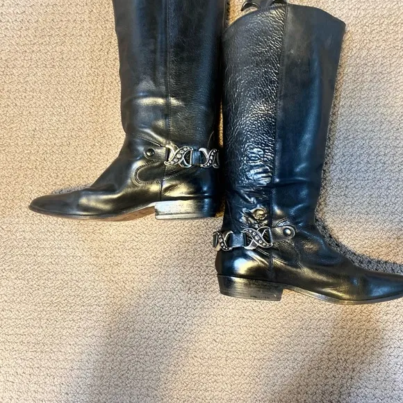 VINTAGE VeRO Cuoio Black Amazing Leather Boots 9M