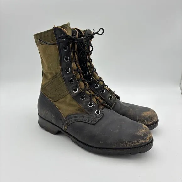Vintage Vietnam War Military Field Jungle Combat Boots Men's 9R Third