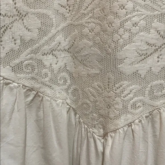 VINTAGE WHITE HANDMADE DRESS/LOUNGE PRAIRIE BOHO