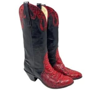 Vintage womans cowgirl boots US 4B viper sopythana snakeskin boots western