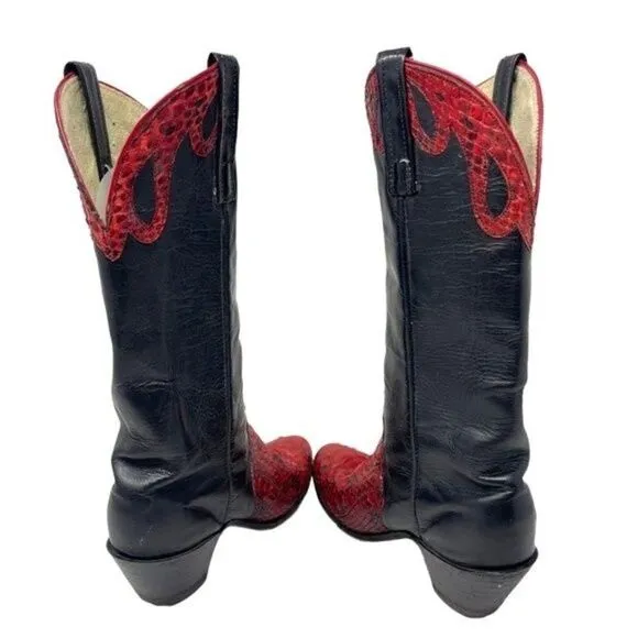 Vintage womans cowgirl boots US 4B viper sopythana snakeskin boots western
