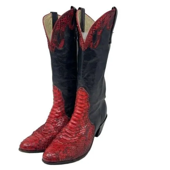 Vintage womans cowgirl boots US 4B viper sopythana snakeskin boots western