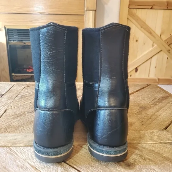 Vintage Wool Felt 1940s Boots - Step a Long Sole Men's size 7