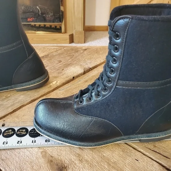 Vintage Wool Felt 1940s Boots - Step a Long Sole Men's size 7