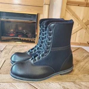 Vintage Wool Felt 1940s Boots - Step a Long Sole Men's size 7