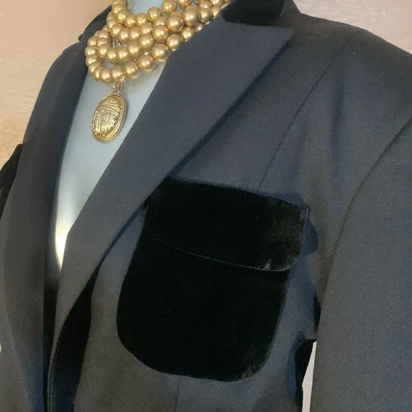 Vintage Worth Blazer With Velvet Details.  Sz M