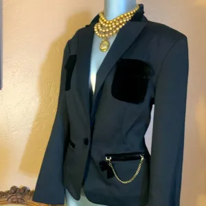 Vintage Worth Blazer With Velvet Details.  Sz M