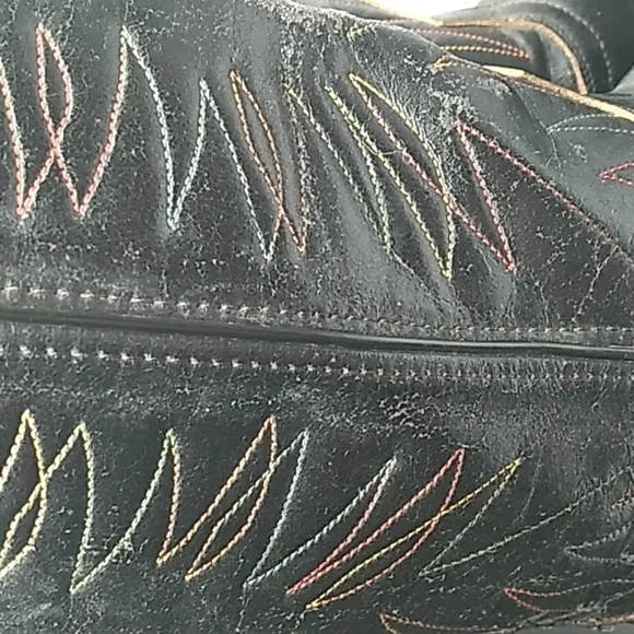Vintage Wrangler cowboy 🤠 boots 👢 black 7.5D womans