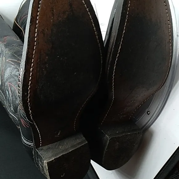 Vintage Wrangler cowboy 🤠 boots 👢 black 7.5D womans