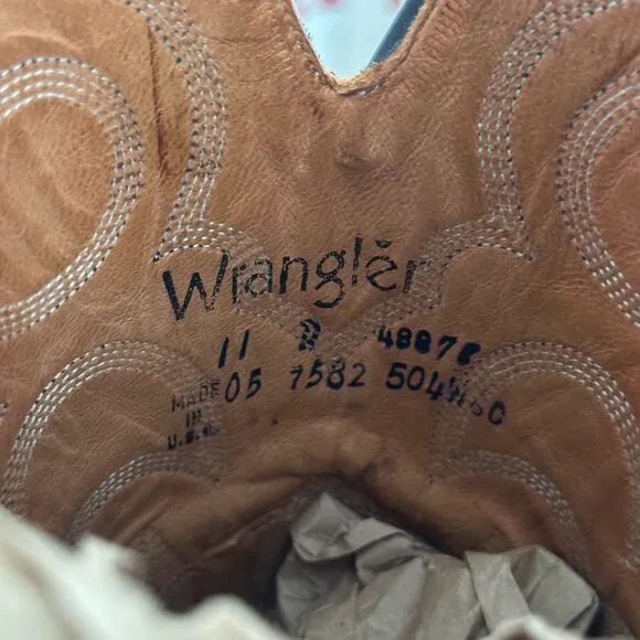Vintage Wrangler Teju Lizard Western Cowboy Boots Size 11D