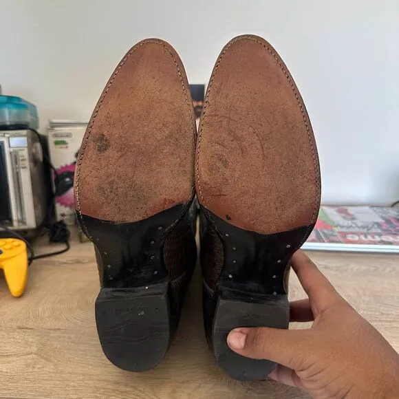 Vintage Wrangler Teju Lizard Western Cowboy Boots Size 11D