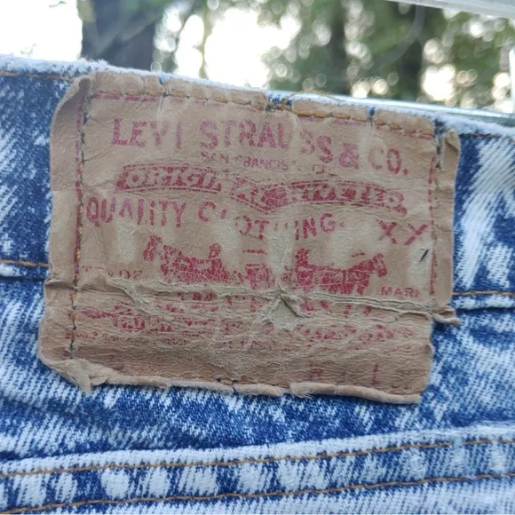 Vintage Y2K 80’s 90’s Levi’s 654 Acid-Wash Jeans – Made in USA – W34 L32
