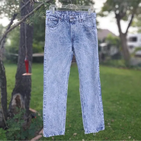 Vintage Y2K 80’s 90’s Levi’s 654 Acid-Wash Jeans – Made in USA – W34 L32