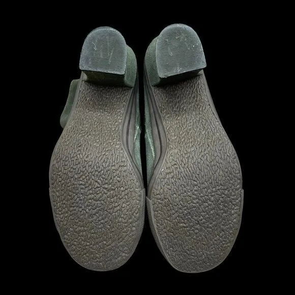 Vintage Y2K‎ Bakers Green Suede Leather Lace Up Granny Combat  Boots Womens 9