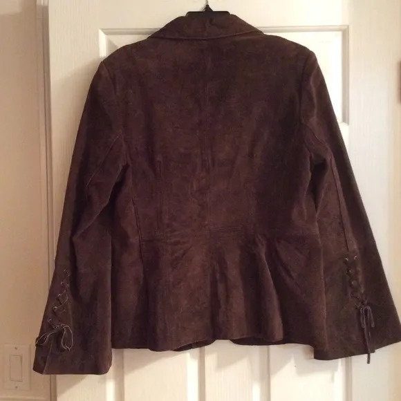 Vintage Y2K Brown suede boho jacket FestivaL!!  FINAL