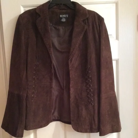 Vintage Y2K Brown suede boho jacket FestivaL!!  FINAL