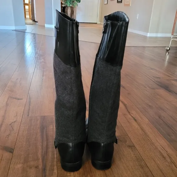 Vintage Y2K Etienne Aigner Leather and Wool Riding Boots