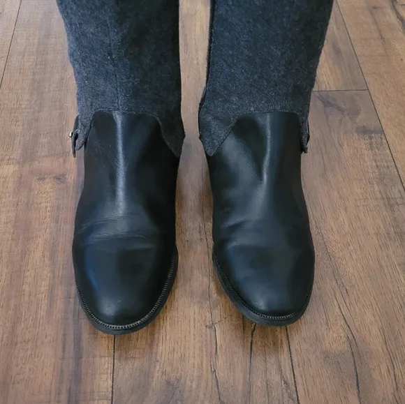 Vintage Y2K Etienne Aigner Leather and Wool Riding Boots
