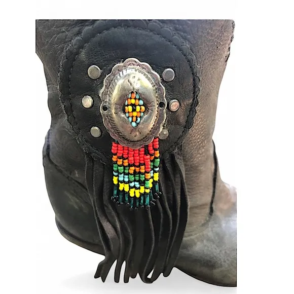 Vintage Zodiac Black Leather Boots