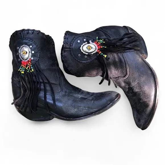 Vintage Zodiac Black Leather Boots