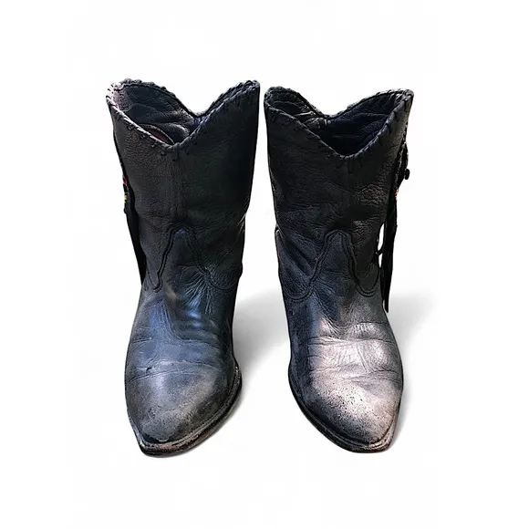 Vintage Zodiac Black Leather Boots
