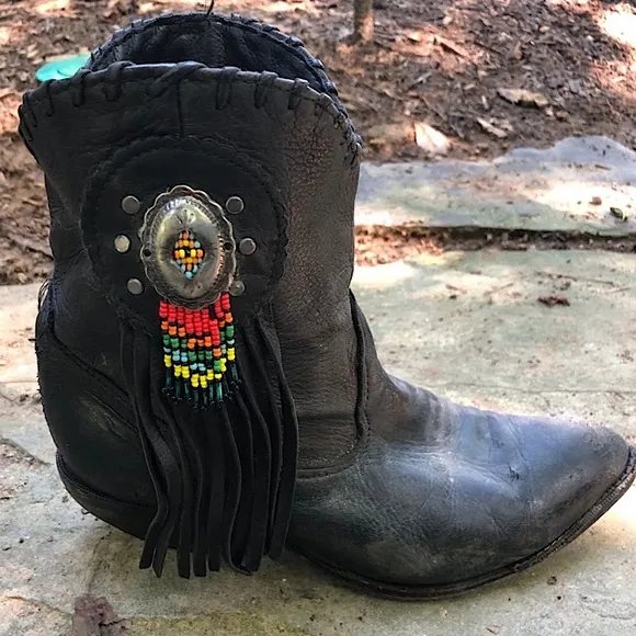 Vintage Zodiac Black Leather Boots