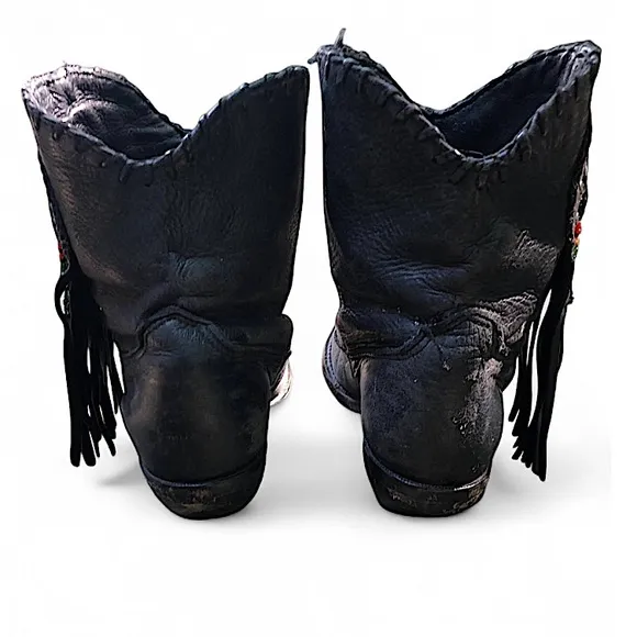 Vintage Zodiac Black Leather Boots