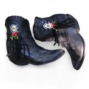 Vintage Zodiac Black Leather Boots