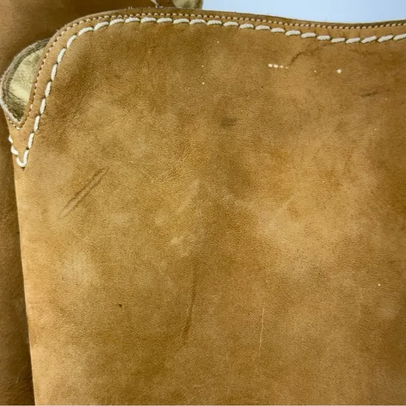 Vintage Zodiac size 7.5 Women’s Tan Braided Leather Heeled Tall Western Boots